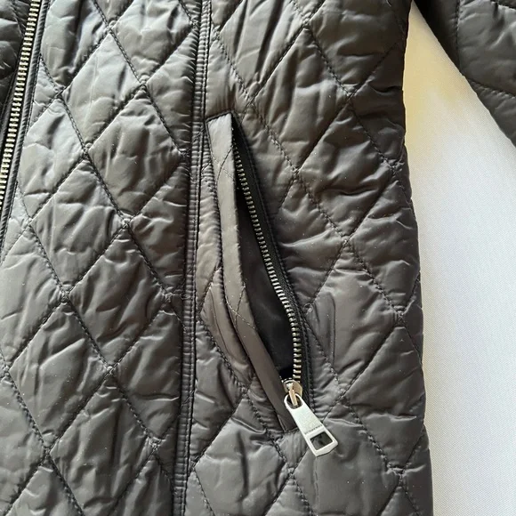 BURBERRY BRIT Quilted Jacket Nova Check Lining Black Size L - Picture 14 of 16